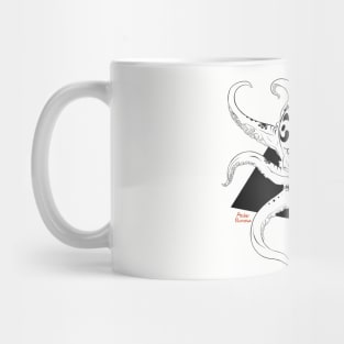 Mysteries Of The Deep - Geometric - Symmetrical - Black Octopus Mug